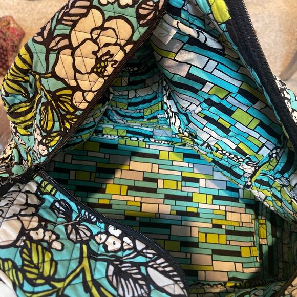 Vera Bradley blue flower tote with strap - Picture 9 of 9